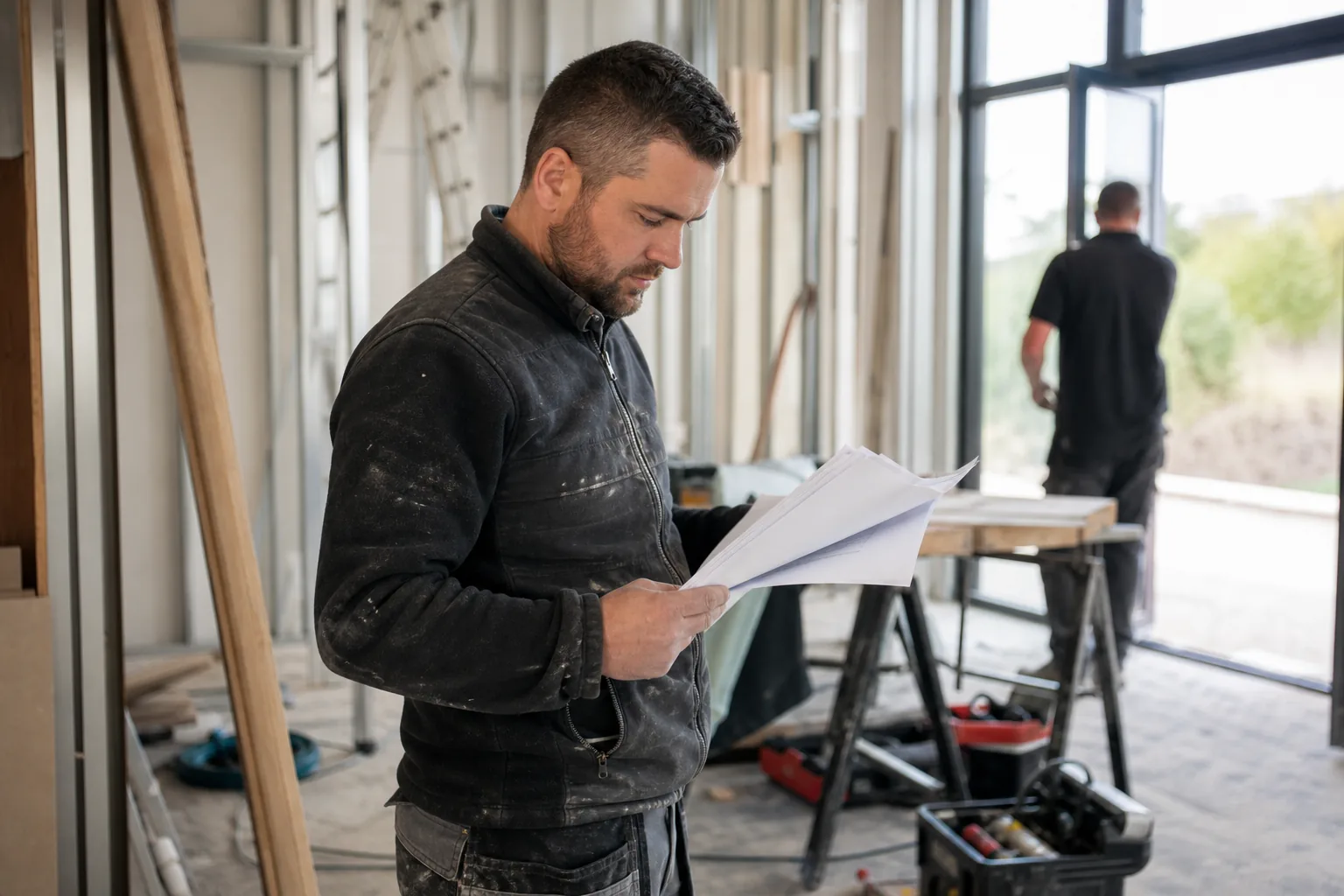 Werk op een Nederlandse bouwplaats. Beeld bij het artikel: Hoeveel uur kost een opleverdossier en wat levert het je bedrijf uiteindelijk op?