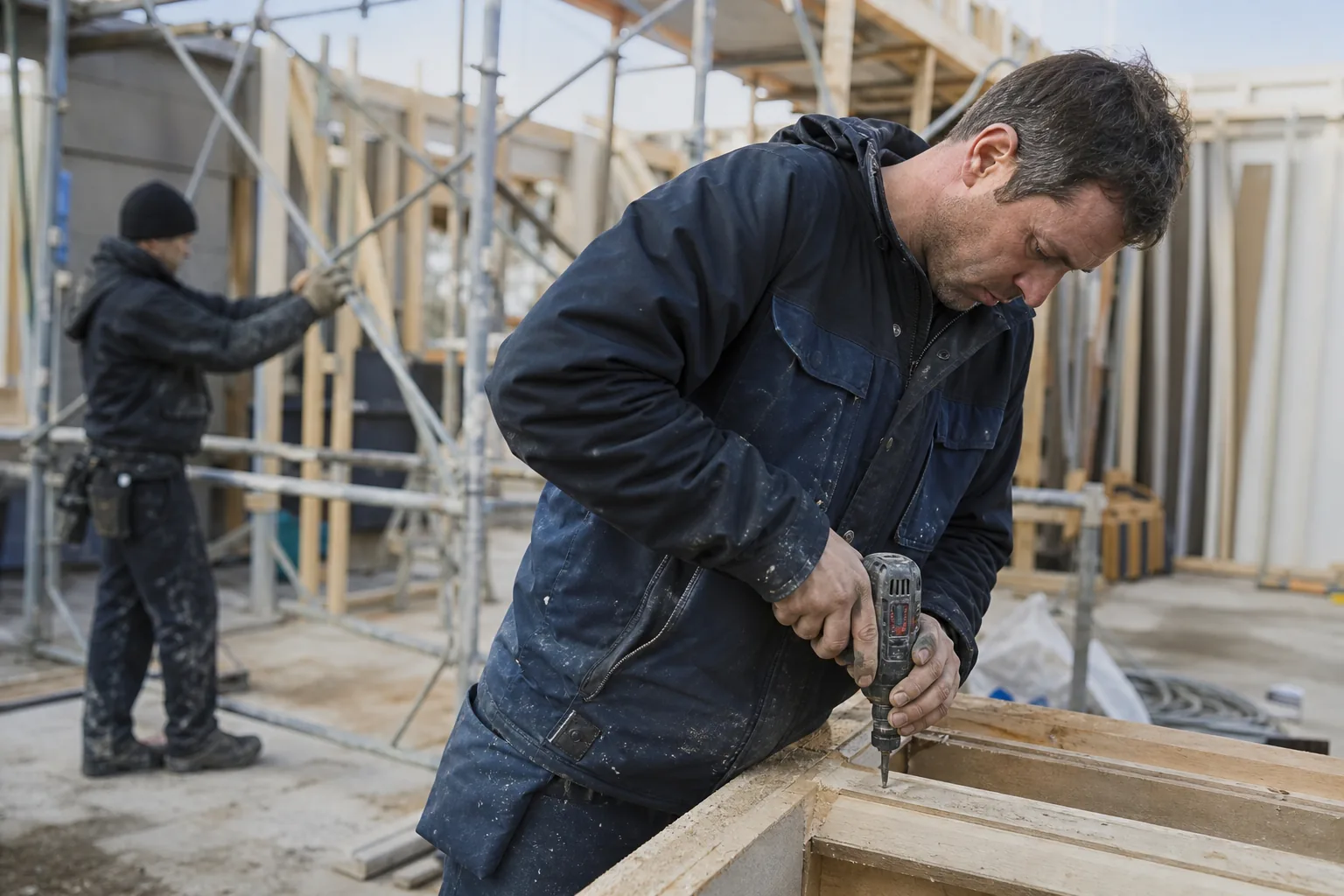 Werk op een Nederlandse bouwplaats. Beeld bij het artikel: Wat vraagt de Wkb juridisch van jou als aannemer bij en na de oplevering?
